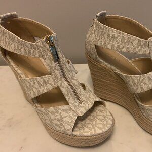 NEW Michael Kors Zipper Front Wedges